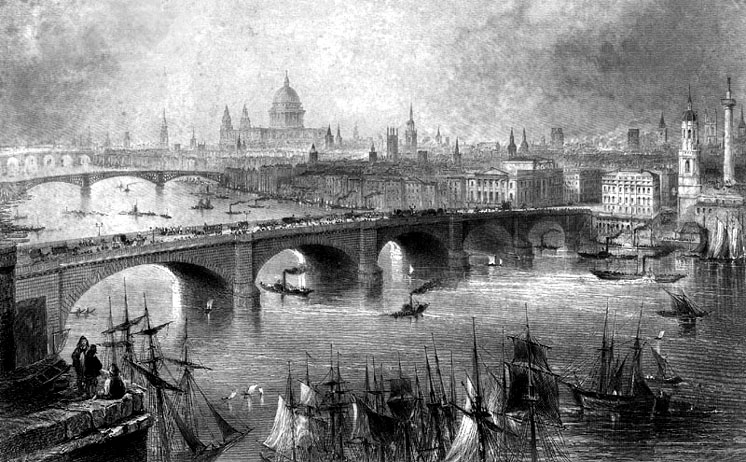London bridges circa 1840